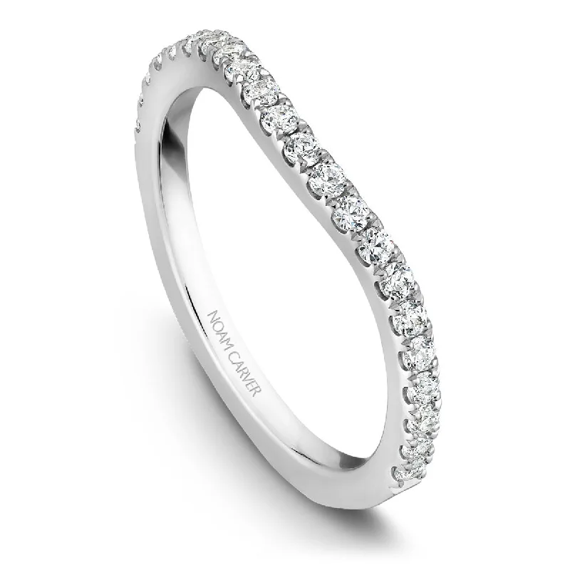 Noam Carver Contour Diamond Wedding Band in White Gold