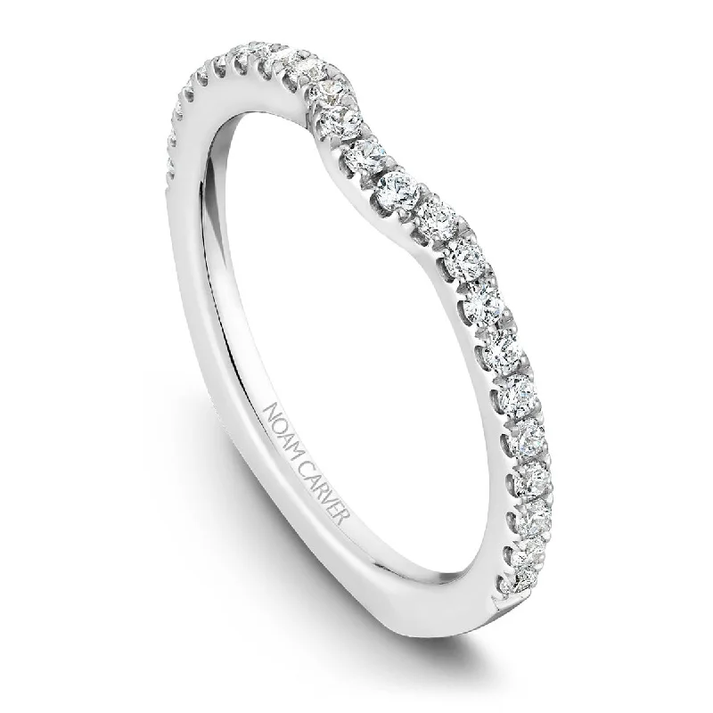 Noam Carver Contour Diamond Wedding Band in White Gold