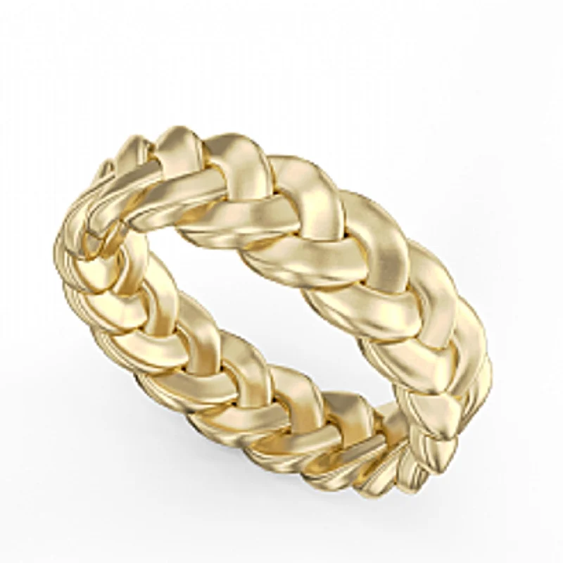 Noam Carver Mens Wedding Band in Yellow Gold