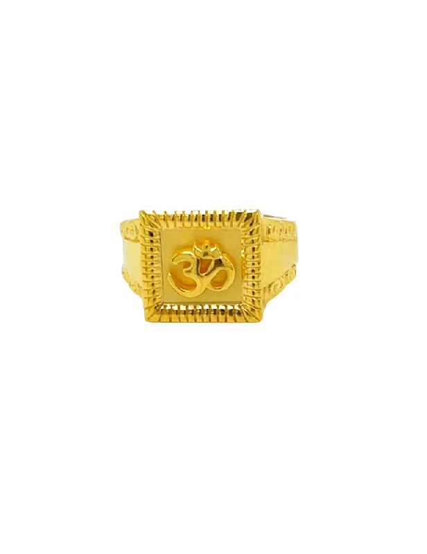 Om Gold Fancy Men's Ring 22 Karat