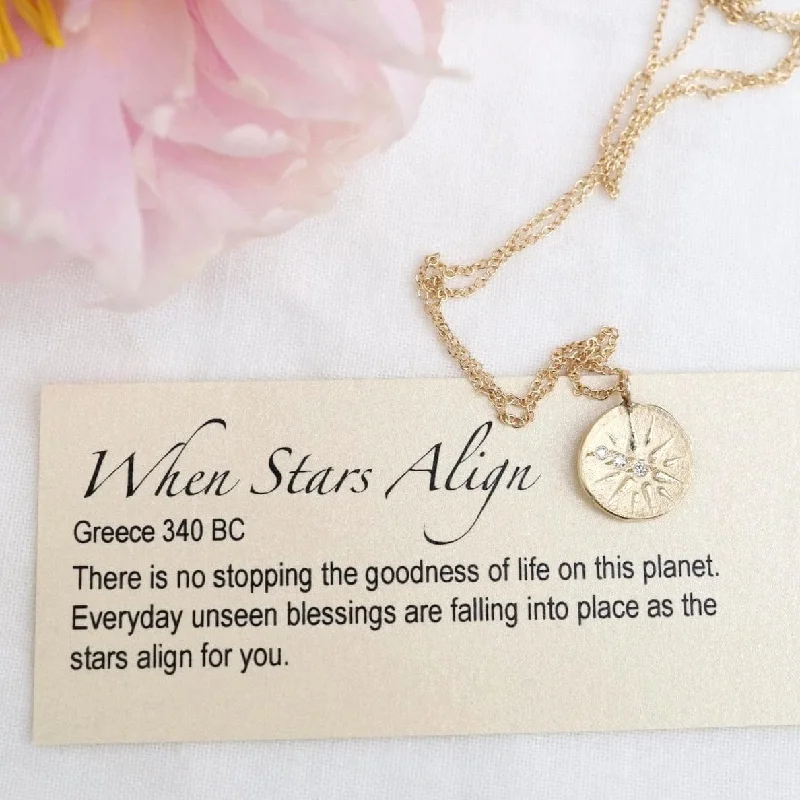 14k Gold Small When Stars Align Artifact Necklace