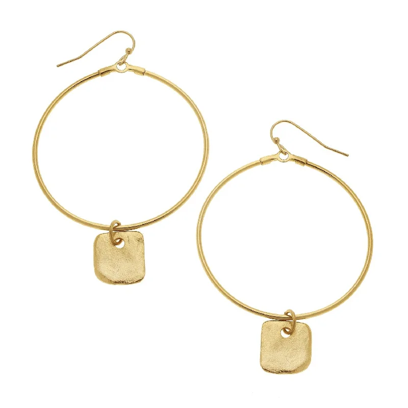 Square Drop Hoops