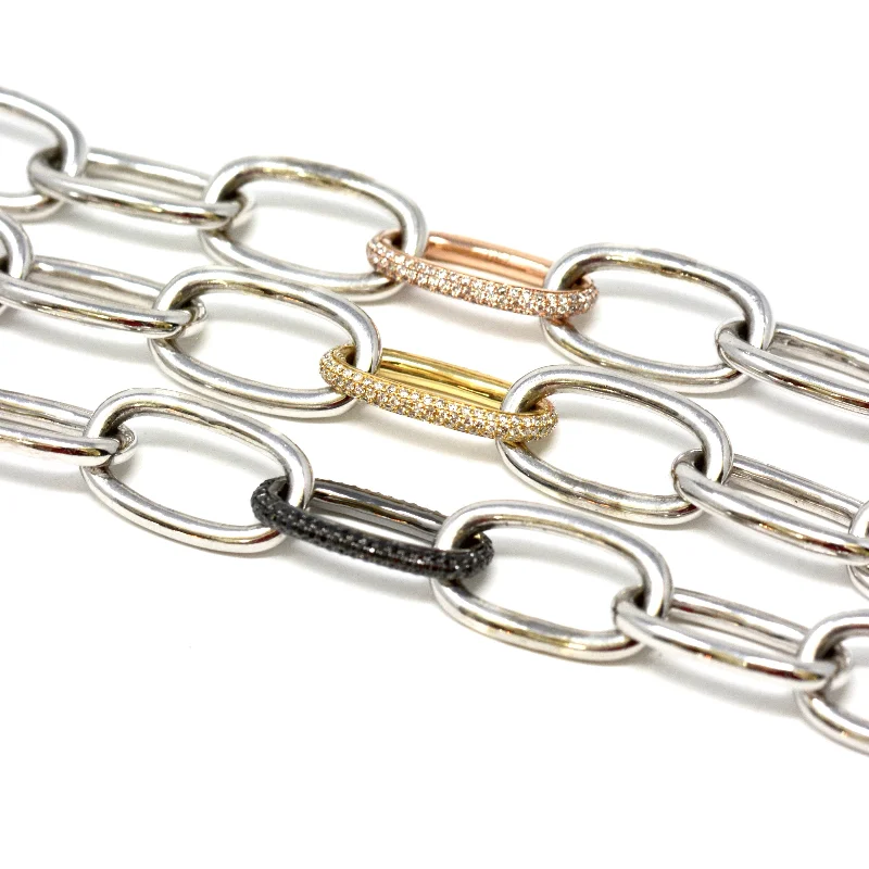 Sterling + Diamond Link Bracelet