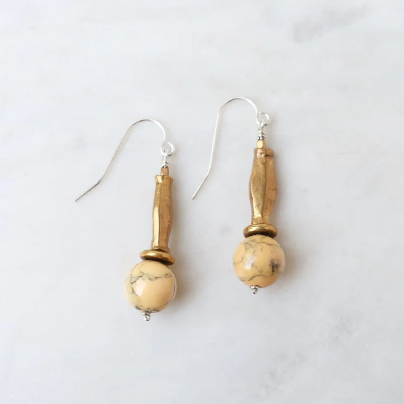 Howlite Drop Earrings