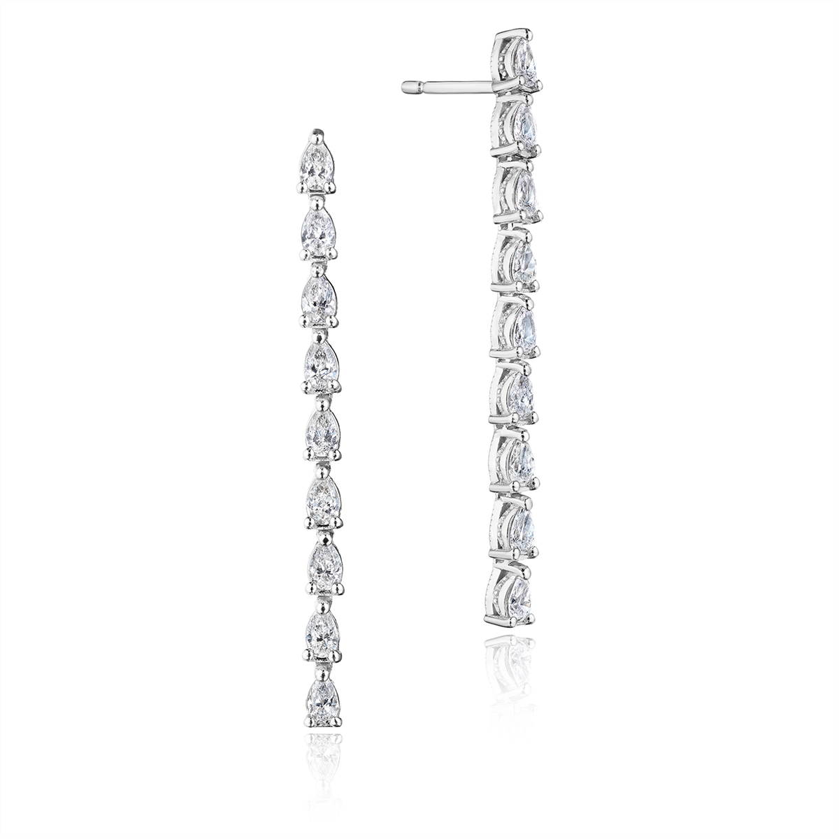 Tacori 18K White Gold Diamond Drop Earrings