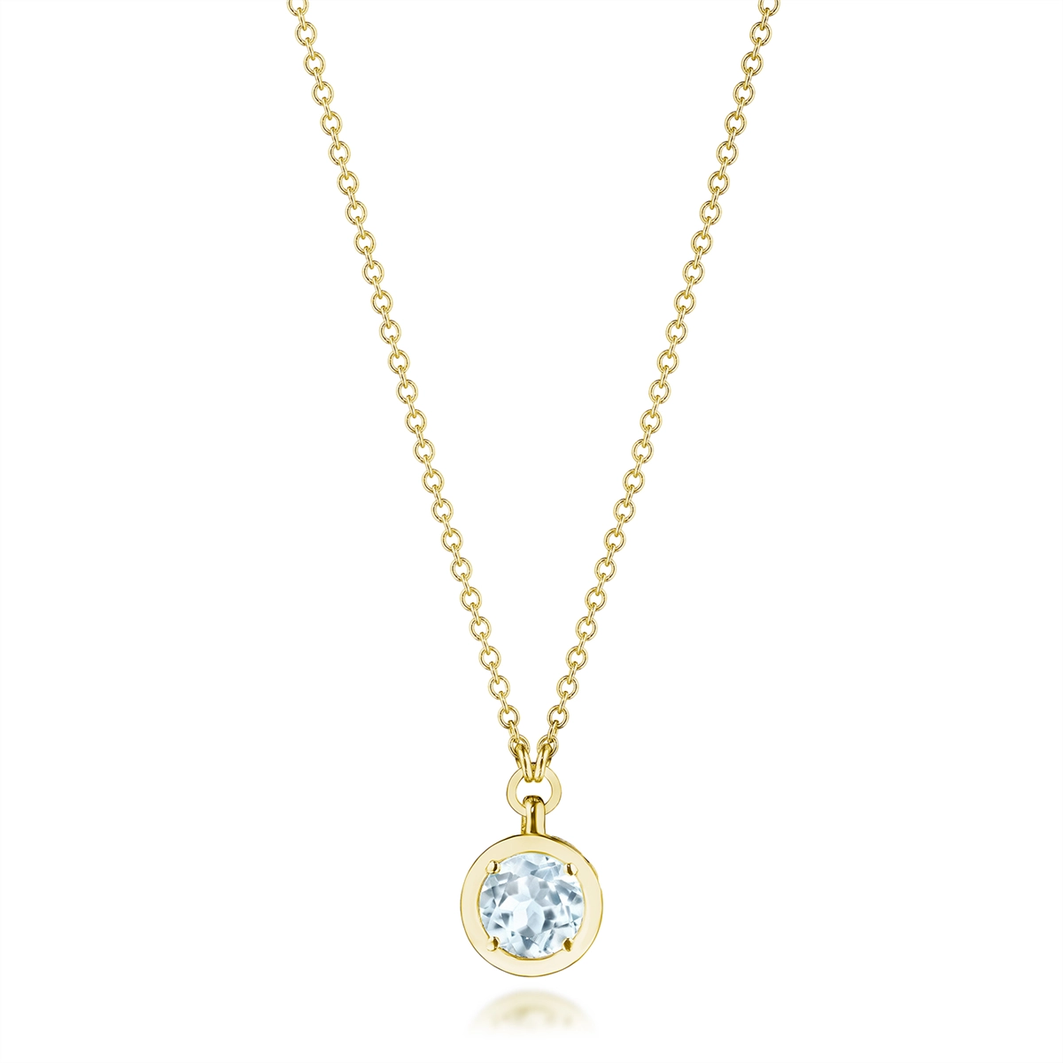 Tacori 18K Yellow Gold Blue Topaz Necklace