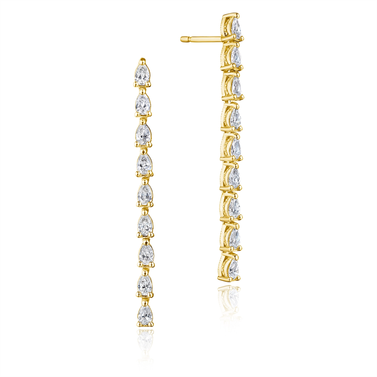 Tacori 18K Yellow Gold Diamond Drop Earrings