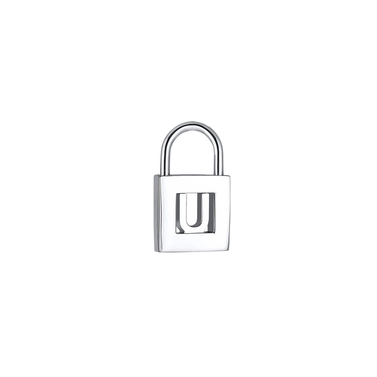 Tiffany & Co. Sterling Silver Open and Close Padlock U Charm (Estate)