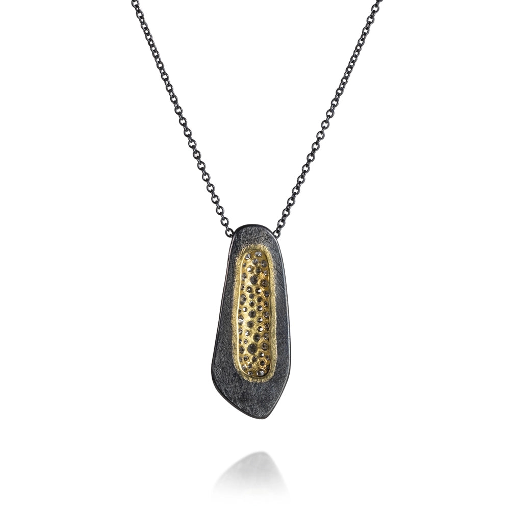 Todd Reed Sterling Silver and 18K Yellow Gold Pendant with Diamonds