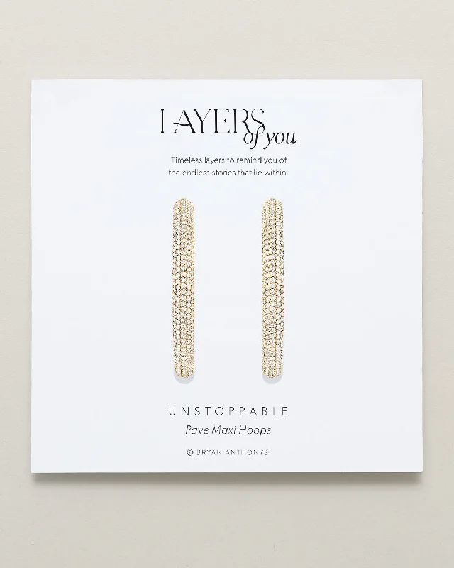 Unstoppable Pave Maxi Hoop Earrings