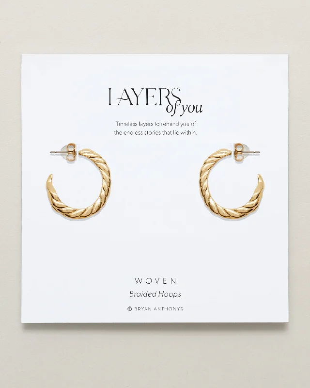 Woven Braided Hoop Earrings