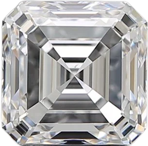 2.01 Carat E VS2 Asscher Natural Diamond