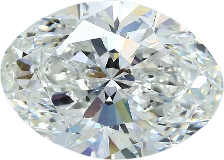 6.02 Carat H SI1 Oval Natural Diamond